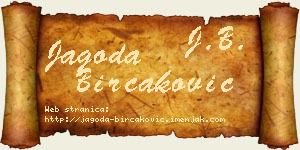 Jagoda Birčaković vizit kartica